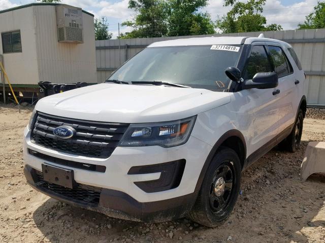 1FM5K8AR0JGA46010 - 2018 FORD EXPLORER P WHITE photo 2