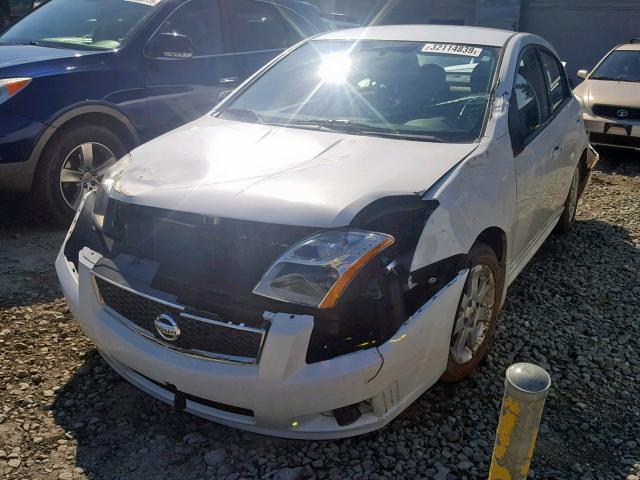 3N1AB6AP1CL751731 - 2012 NISSAN SENTRA 2.0 WHITE photo 2