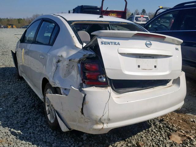 3N1AB6AP1CL751731 - 2012 NISSAN SENTRA 2.0 WHITE photo 3