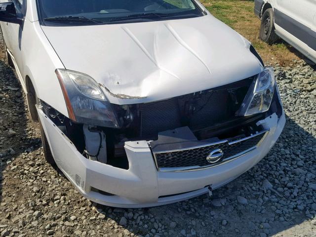 3N1AB6AP1CL751731 - 2012 NISSAN SENTRA 2.0 WHITE photo 9