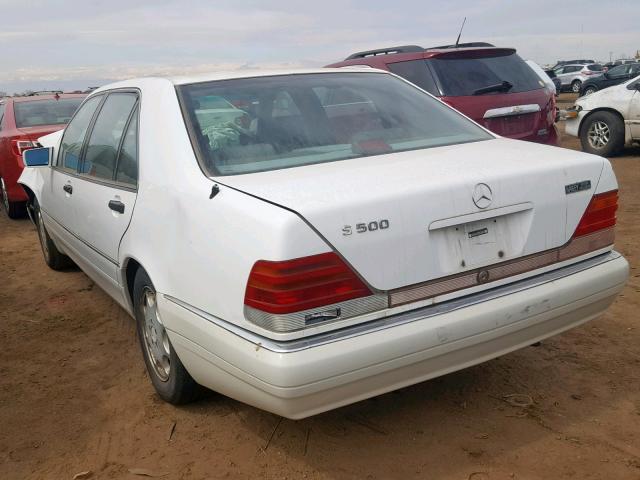 WDBGA51E8TA325088 - 1996 MERCEDES-BENZ S 500 WHITE photo 3