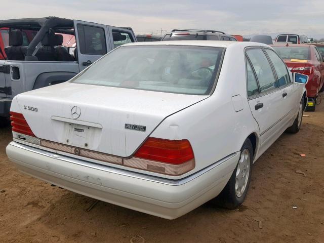 WDBGA51E8TA325088 - 1996 MERCEDES-BENZ S 500 WHITE photo 4