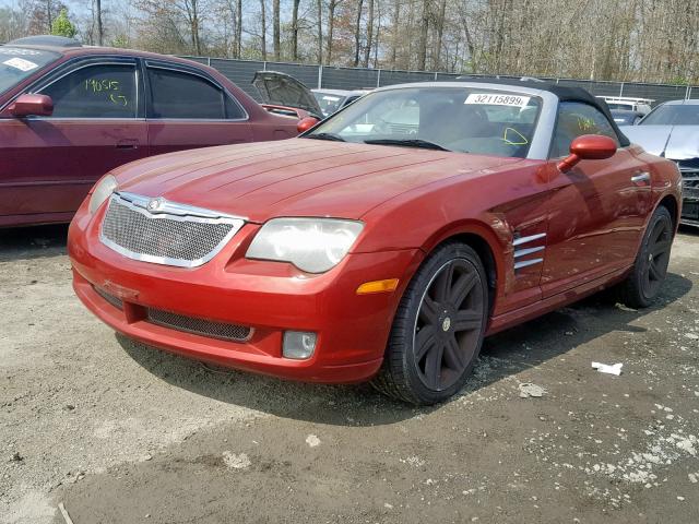 1C3AN65L65X059407 - 2005 CHRYSLER CROSSFIRE RED photo 2