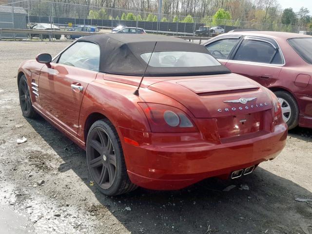 1C3AN65L65X059407 - 2005 CHRYSLER CROSSFIRE RED photo 3