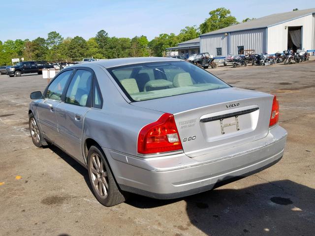 YV1TS59H941379443 - 2004 VOLVO S80 2.5T SILVER photo 3