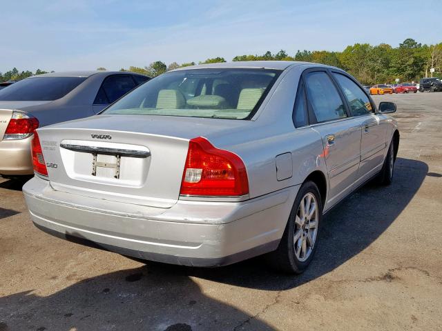 YV1TS59H941379443 - 2004 VOLVO S80 2.5T SILVER photo 4