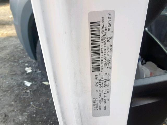 3C6TRVDG2FE509117 - 2015 RAM PROMASTER WHITE photo 10