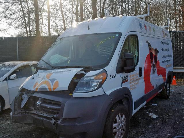 3C6TRVDG2FE509117 - 2015 RAM PROMASTER WHITE photo 2