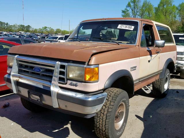 1FMEU15N3KLA48321 - 1989 FORD BRONCO U10 BROWN photo 2