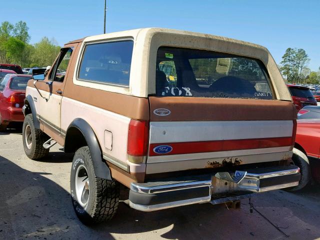 1FMEU15N3KLA48321 - 1989 FORD BRONCO U10 BROWN photo 3