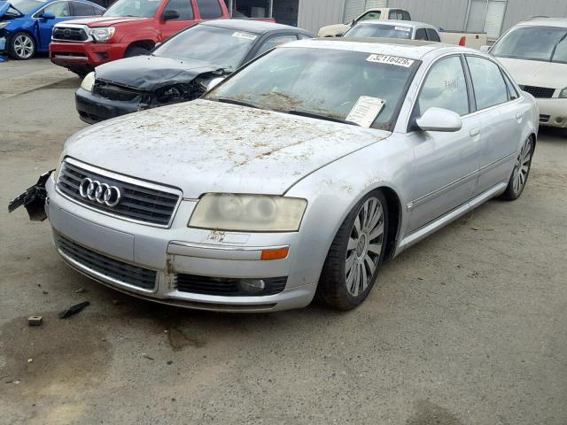 WAUML44E44N003592 - 2004 AUDI A8 L QUATT SILVER photo 2