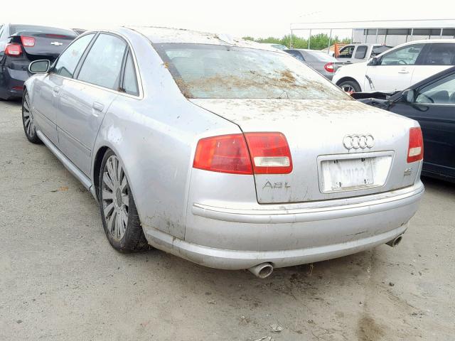 WAUML44E44N003592 - 2004 AUDI A8 L QUATT SILVER photo 3