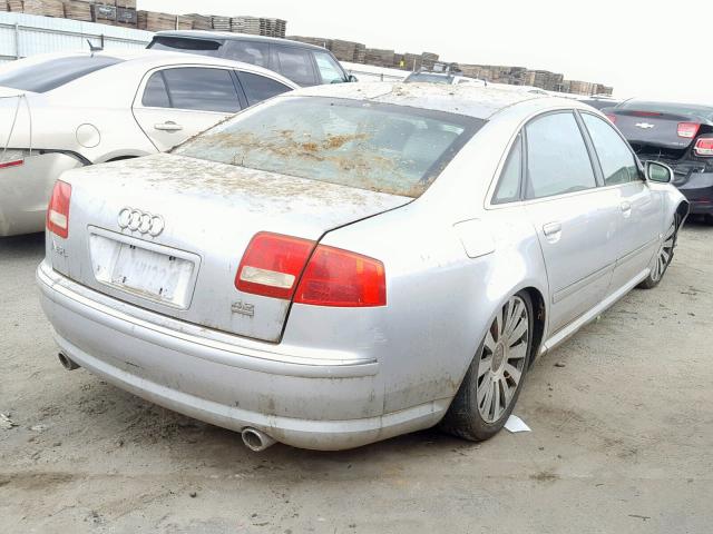 WAUML44E44N003592 - 2004 AUDI A8 L QUATT SILVER photo 4