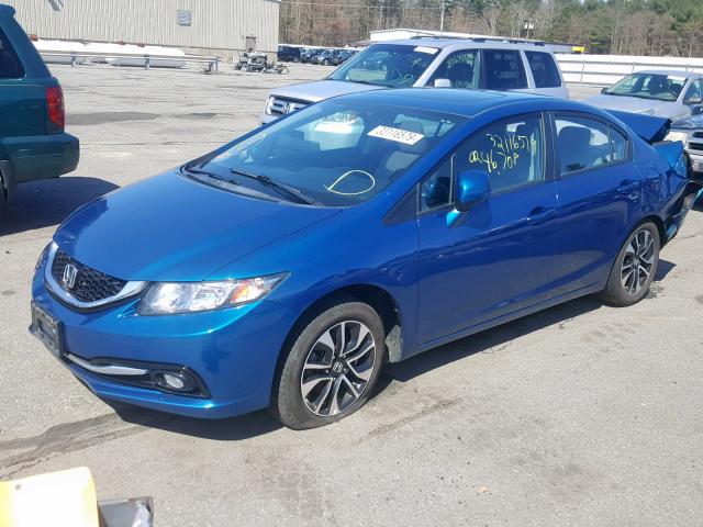 19XFB2F90DE239289 - 2013 HONDA CIVIC EXL BLUE photo 2