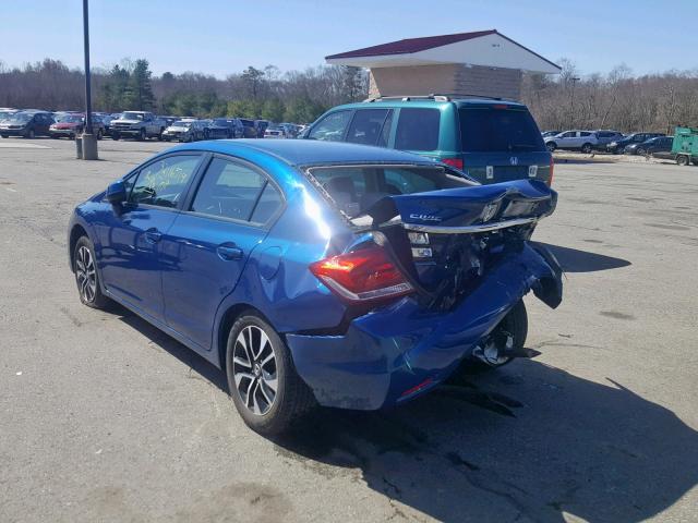 19XFB2F90DE239289 - 2013 HONDA CIVIC EXL BLUE photo 3