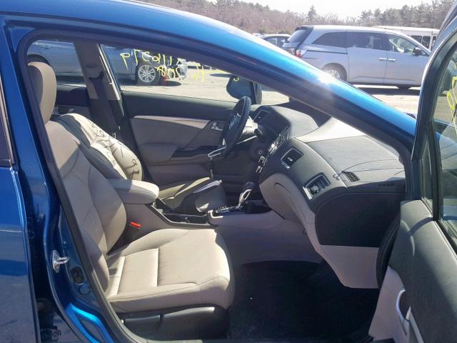 19XFB2F90DE239289 - 2013 HONDA CIVIC EXL BLUE photo 5