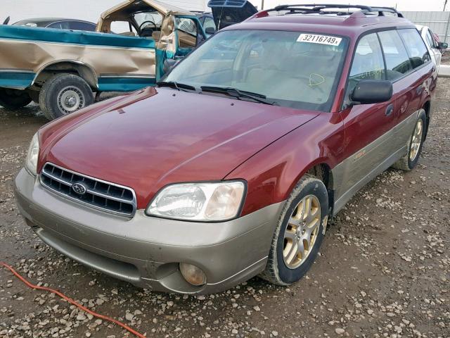 4S3BH675327652756 - 2002 SUBARU LEGACY OUT RED photo 2