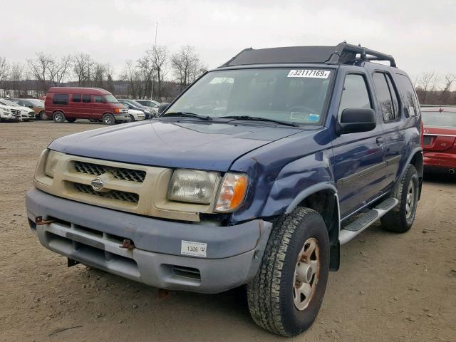 5N1ED28YXYC574191 - 2000 NISSAN XTERRA XE BLUE photo 2