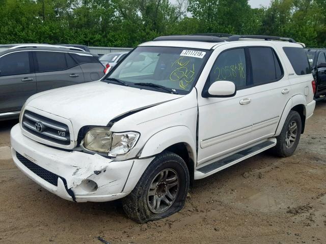 5TDZT38A43S154239 - 2003 TOYOTA SEQUOIA LI WHITE photo 2