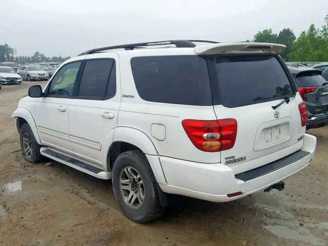 5TDZT38A43S154239 - 2003 TOYOTA SEQUOIA LI WHITE photo 3