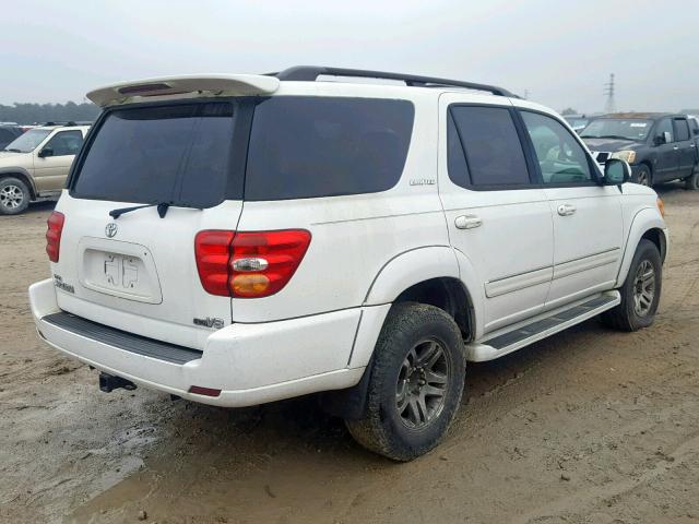 5TDZT38A43S154239 - 2003 TOYOTA SEQUOIA LI WHITE photo 4