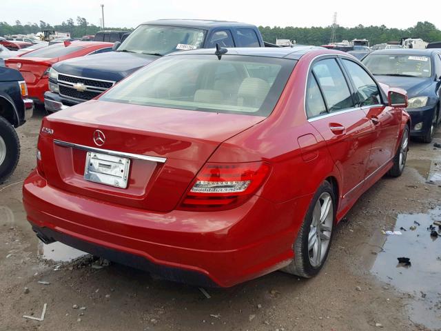 WDDGF4HB9EA964856 - 2014 MERCEDES-BENZ C 250 RED photo 4