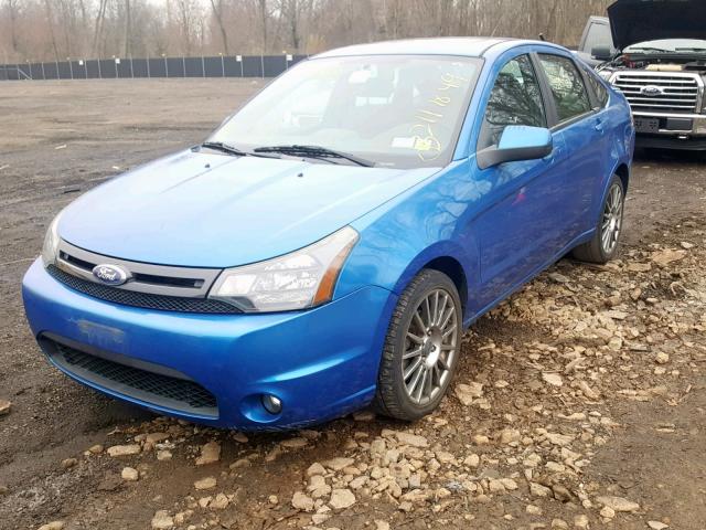 1FAHP3GN3BW139904 - 2011 FORD FOCUS SES BLUE photo 2