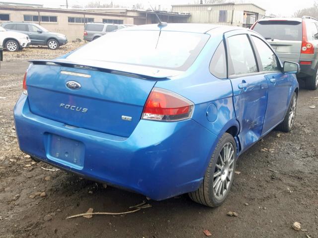 1FAHP3GN3BW139904 - 2011 FORD FOCUS SES BLUE photo 4