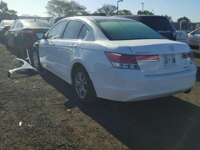 1HGCP2F66CA109112 - 2012 HONDA ACCORD SE WHITE photo 3