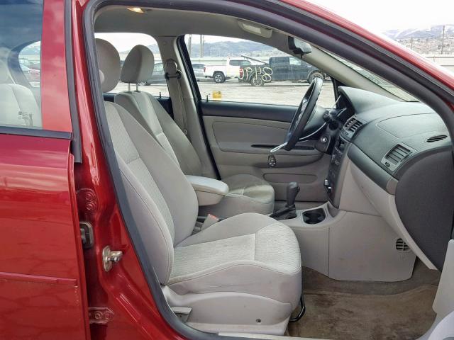 1G1AT58H397145047 - 2009 CHEVROLET COBALT LT BURGUNDY photo 5