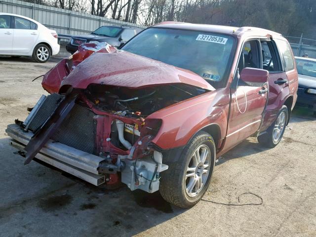 JF1SG66698H733170 - 2008 SUBARU FORESTER S RED photo 2