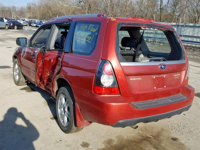 JF1SG66698H733170 - 2008 SUBARU FORESTER S RED photo 3