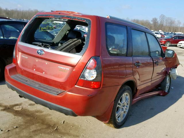 JF1SG66698H733170 - 2008 SUBARU FORESTER S RED photo 4