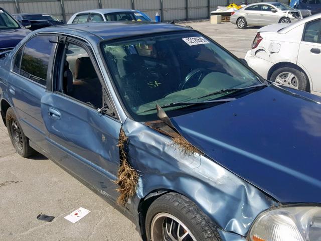 1HGEJ6621TL028280 - 1996 HONDA CIVIC DX BLUE photo 9