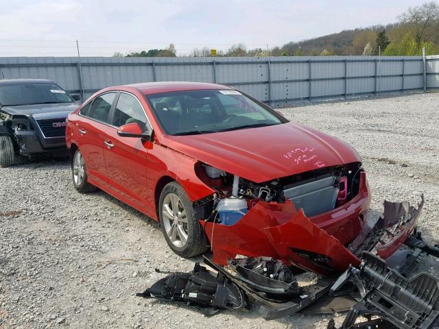 5NPE34AF4JH637243 - 2018 HYUNDAI SONATA SPO RED photo 1