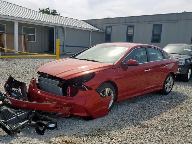 5NPE34AF4JH637243 - 2018 HYUNDAI SONATA SPO RED photo 2