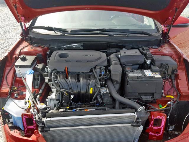 5NPE34AF4JH637243 - 2018 HYUNDAI SONATA SPO RED photo 7