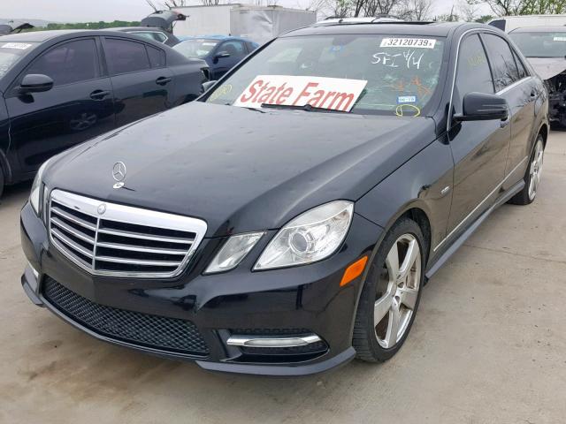 WDDHF5KB8CA635324 - 2012 MERCEDES-BENZ E 350 BLACK photo 2