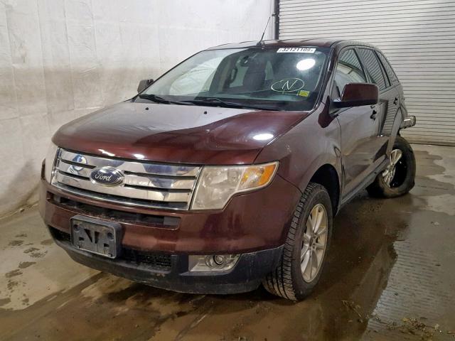 2FMDK4JCXABA36477 - 2010 FORD EDGE SEL BURGUNDY photo 2