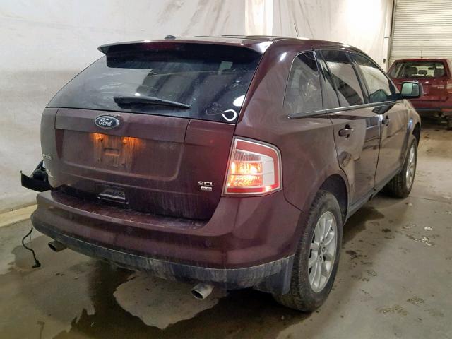 2FMDK4JCXABA36477 - 2010 FORD EDGE SEL BURGUNDY photo 4