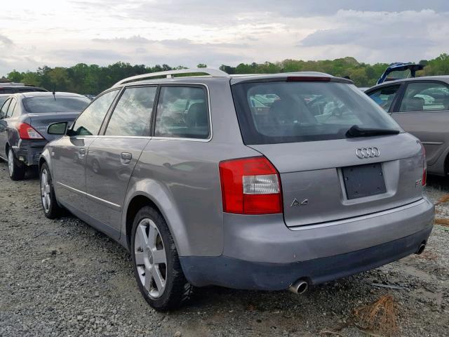 WAUVT68E13A167589 - 2003 AUDI A4 3.0 AVA SILVER photo 3