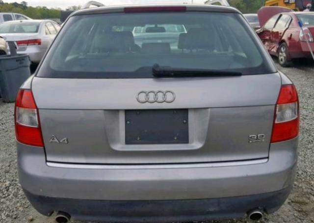 WAUVT68E13A167589 - 2003 AUDI A4 3.0 AVA SILVER photo 9