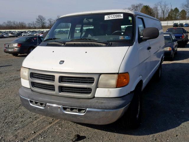 2B7HB11XXYK161867 - 2000 DODGE RAM VAN B1 WHITE photo 2