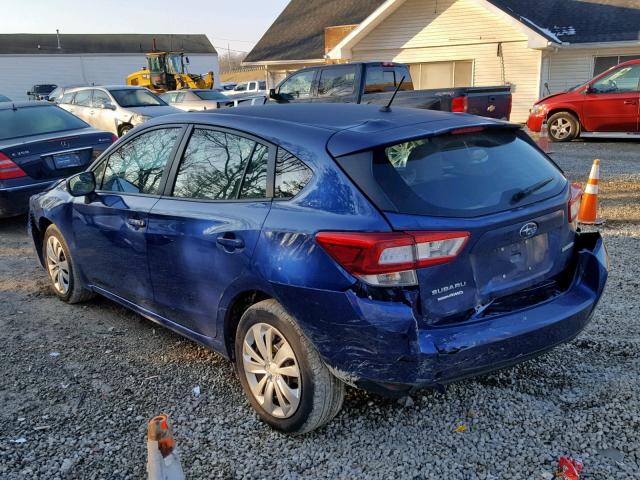 4S3GTAA67J3717400 - 2018 SUBARU IMPREZA BLUE photo 3