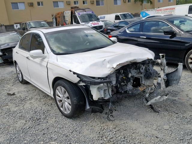 1HGCR2F88DA087515 - 2013 HONDA ACCORD EXL WHITE photo 1