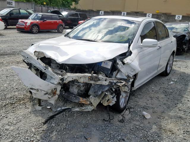 1HGCR2F88DA087515 - 2013 HONDA ACCORD EXL WHITE photo 2