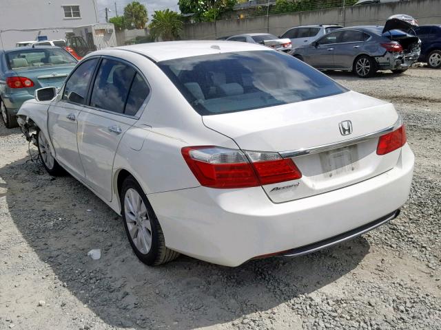 1HGCR2F88DA087515 - 2013 HONDA ACCORD EXL WHITE photo 3