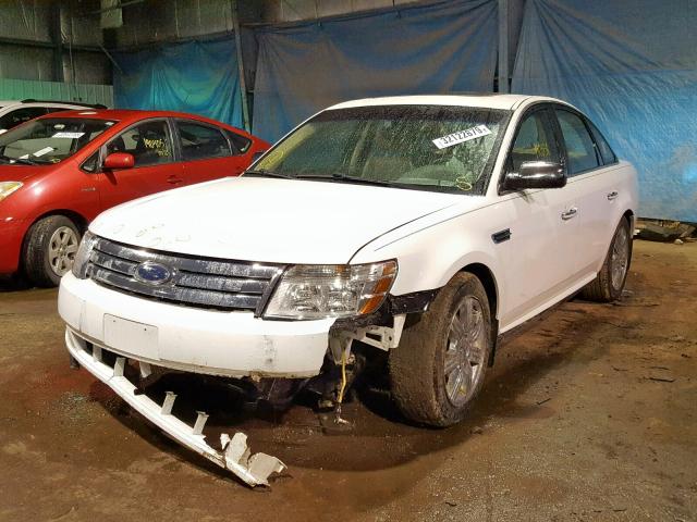 1FAHP25W28G117451 - 2008 FORD TAURUS LIM WHITE photo 2