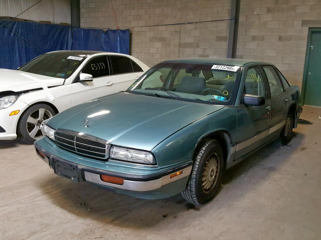 2G4WD54L4P1472390 - 1993 BUICK REGAL LIMI GREEN photo 2