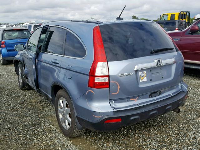 5J6RE38728L010528 - 2008 HONDA CR-V EXL BLUE photo 3